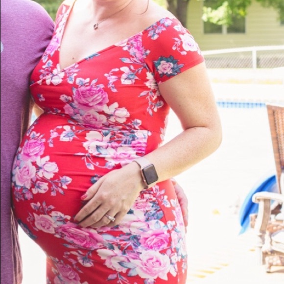 Floral Maternity Dress - Picture 2 of 5